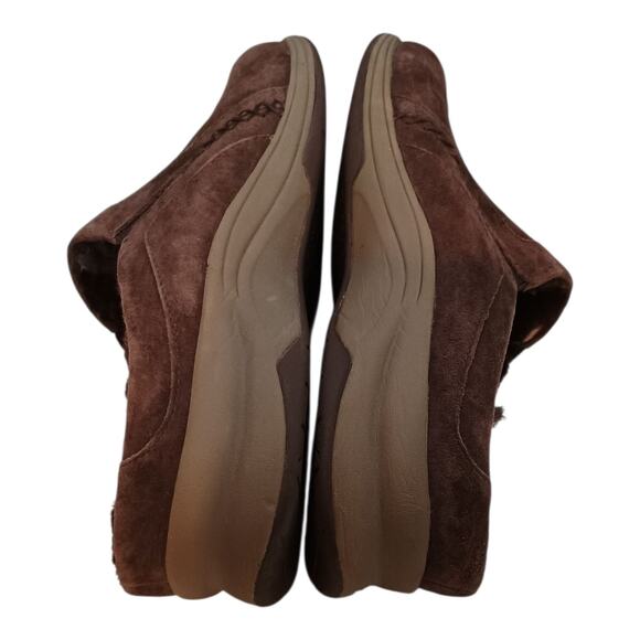 Clarks Jackaroo Brown Suede Shearling Fur Lined Rubber Sole Mules Womens Size 10 - Picture 6 of 12